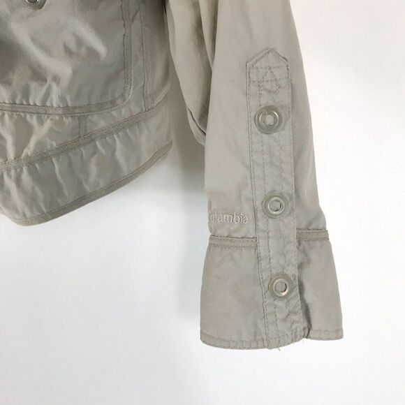 Columbia Titanium Omni-Dry Shirt Jacket Women's Small Beige Lightweight Outdoor - Picture 5 of 11